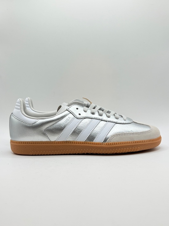adidas Shoes - Adidas Samba OG J Silver Metallic White Gum KK2327 Size 7Y/8W New